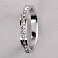 Sterling Silver Channel Set Crystal Eternity Band Ring - image 1