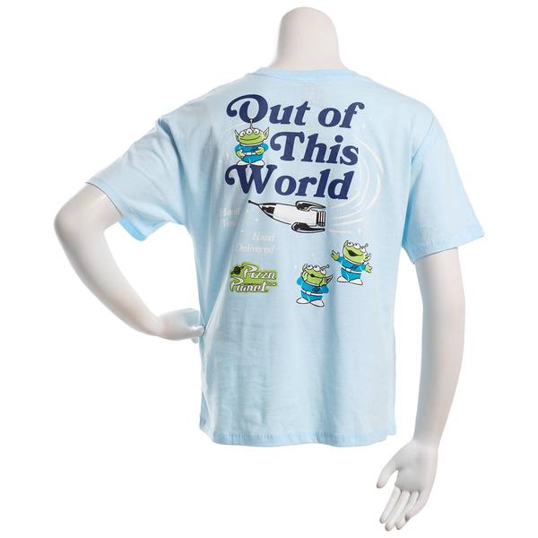 Juniors Hybrid Alien Pizza Planet Girlfriend Tee