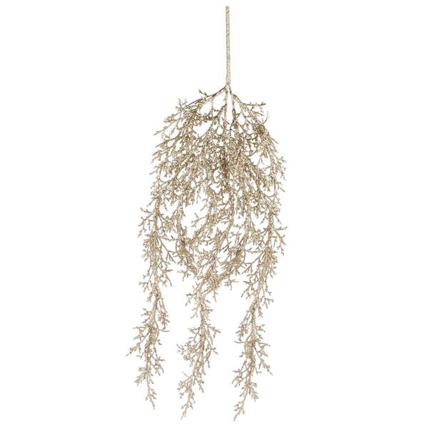 Northlight Seasonal 24in. Golden Glittered Pine Christmas Spray - image 