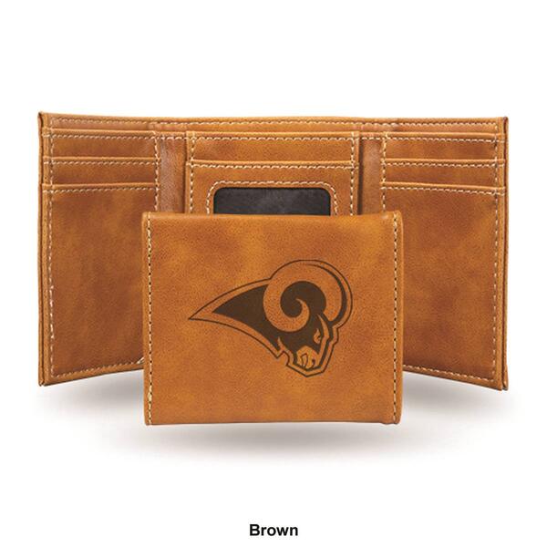 Mens NFL Los Angeles Rams Faux Leather Trifold Wallet
