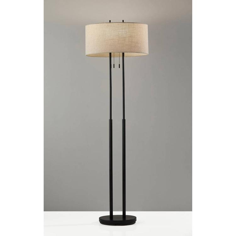 Adesso Duet Bronze Floor Lamp