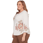 Plus Size Alfred Dunner Spice Market Floral Embroidery Blouse - image 4