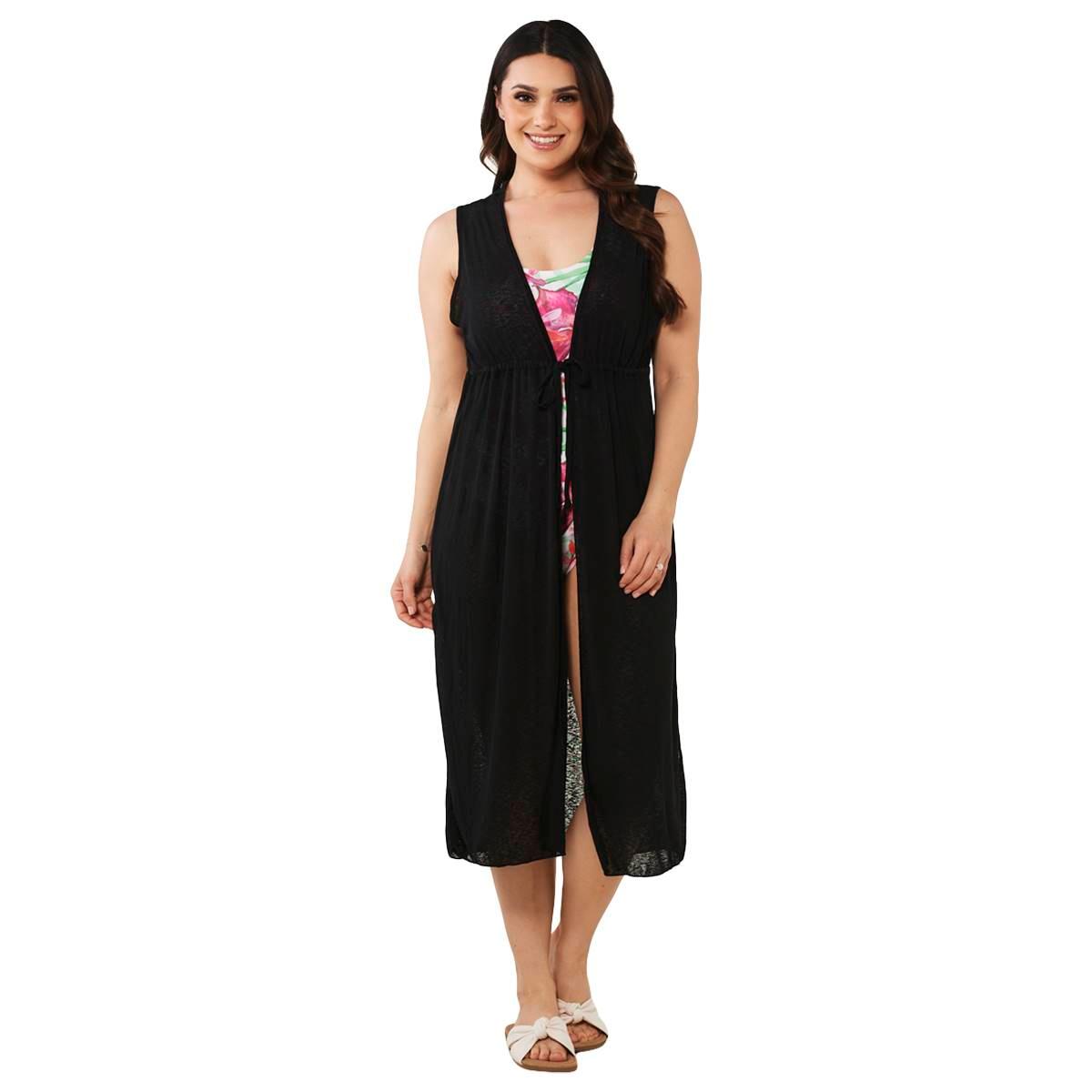Womens Cover Me Crochet Caftan Cover-Up