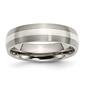 Mens Endless Affection&#40;tm&#41; Sterling Silver Inlay 6mm Wedding Band - image 1