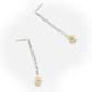 Steve Madden Two-Tone Interlocking Rings Linear Dangle Earrings - image 3