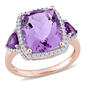 Gemstones Classics&#40;tm&#41; 14kt. Rose Gold Rose de France Amethyst Ring - image 1