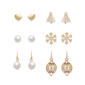6pc. Heart/Tree/Ornament Stud Earring Set - image 1