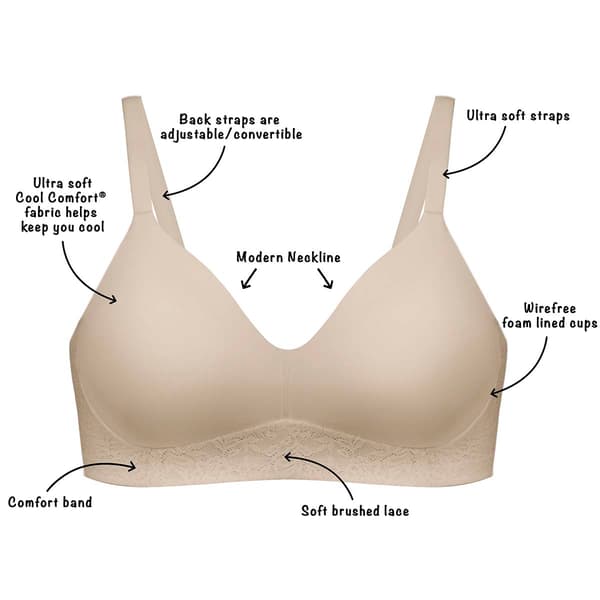 Playtex Secrets Ultra Soft Comfort Convertible Wirefree Bra Women's 4830