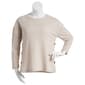 Womens French Laundry Long Sleeve Brushed Hacci Waffle Button Top - image 1