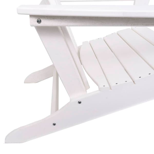 9th & Pike&#174; White Resin Traditional Outdoor Adirondack Chair