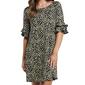 Petite NY Collection Ruffle Sleeve Geometric Shift Dress - image 3