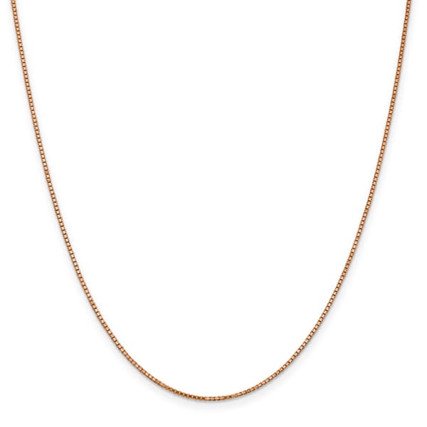 Gold Classics&#40;tm&#41; 1.10mm. Rose Gold Box Link Chain Necklace - image 