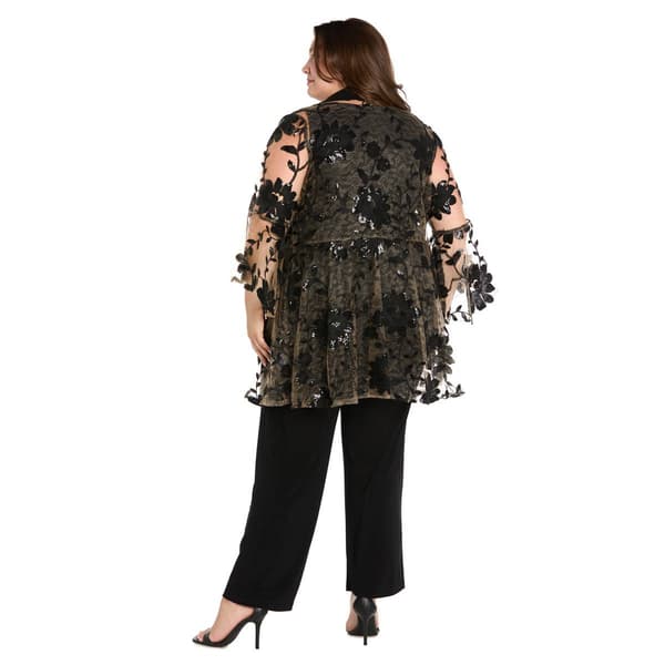 Plus Size R&M Richards 3pc. Floral Bell Sleeve Pants Set