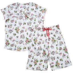 Plus Size Karen Neuburger Tea Time Bermuda Pajama Set