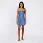 Juniors Crystal Doll Bungee Back Strapless Cuff A-Line Dress - image 1