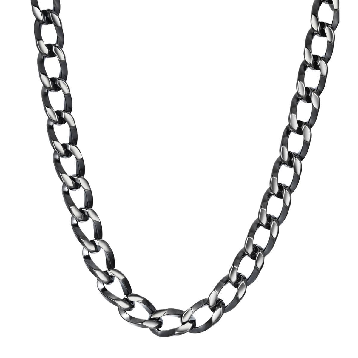 Mens Perry Ellis Light Gunmetal Curb Chain Necklace | Boscov's