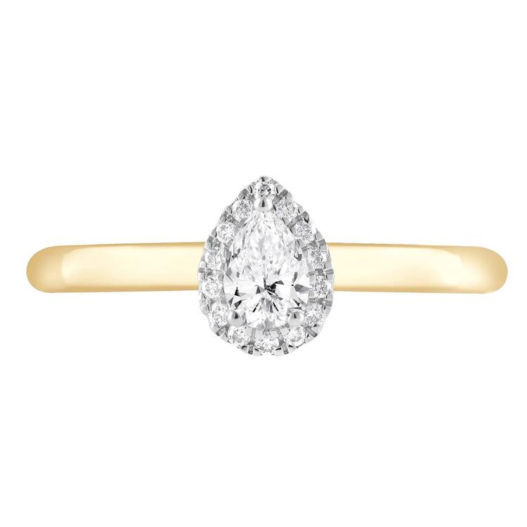 Nova Star® 10kt. Yellow Gold 1/4ctw. Lab Grown Diamond Pear Ring