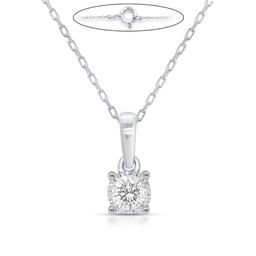 Nova Star(R) Sterling Silver 1/4ctw. Lab Grown Diamond Pendant