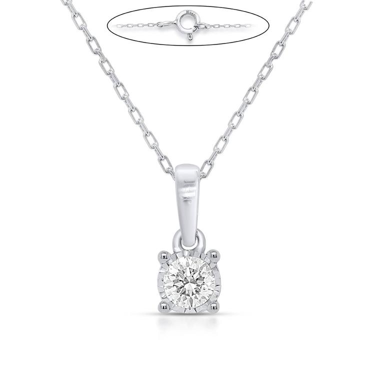 Nova Star(R) Sterling Silver 1/4ctw. Lab Grown Diamond Pendant