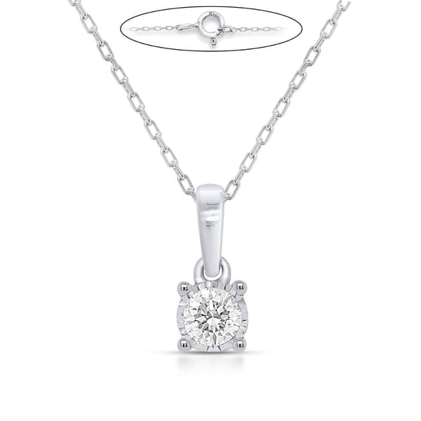Nova Star(R) Sterling Silver 1/4ctw. Lab Grown Diamond Pendant - image 