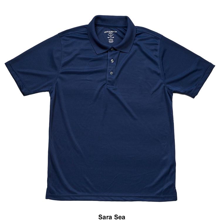 Mens Cross & Winsor® Golf Solid Grid Polo