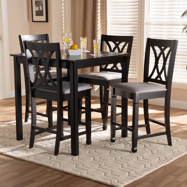 Baxton Studio Reneau 5pc. Wooden Pub Style Set