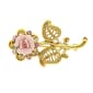 Signature 1928 Porcelain Rose Flower Pin - image 1