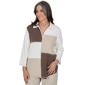 Womens Alfred Dunner Luxe Be A Lady Color Block Sweatshirt - image 1