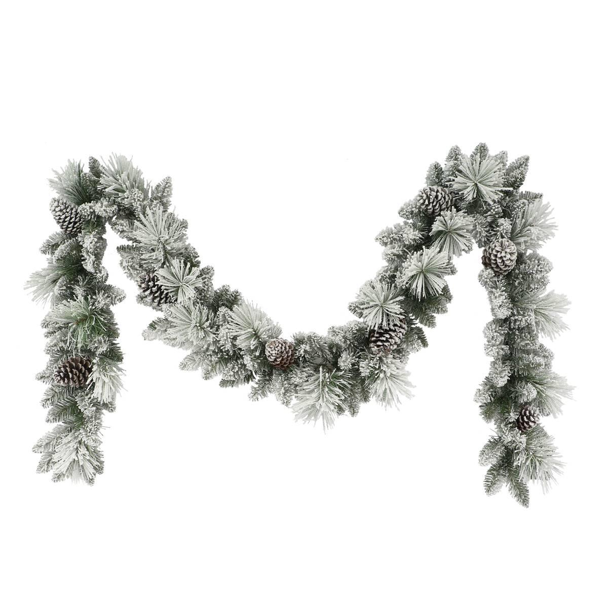 Puleo International 9ft. Life-Like Berkshire Spruce Garland