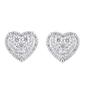Nova Star&#174; Sterling Silver Lab Grown Diamond Heart Stud Earrings - image 2