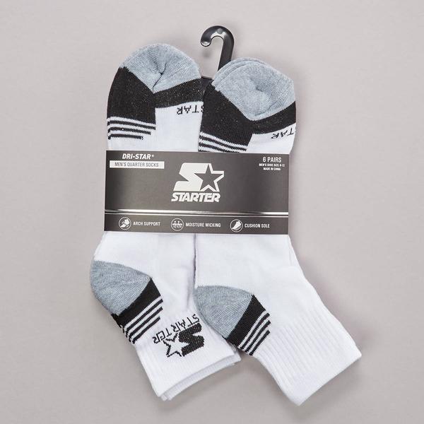 Mens Starter(R) 6pk. Quarter Socks - White - image 