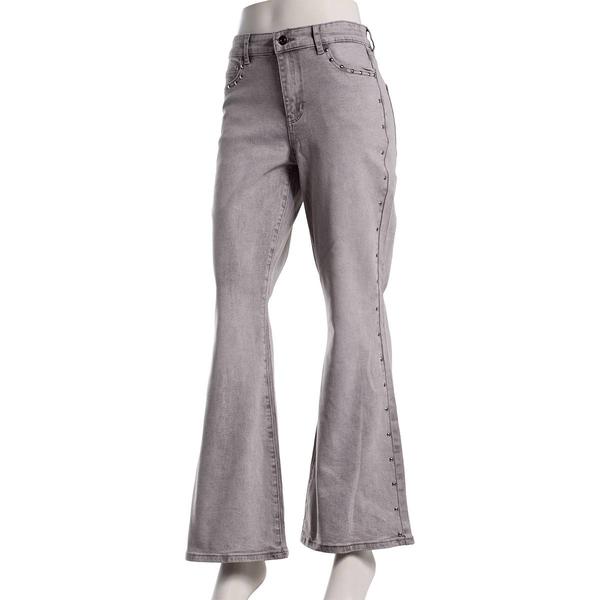 Juniors No Comment Mid Rise Studded Flare Jeans