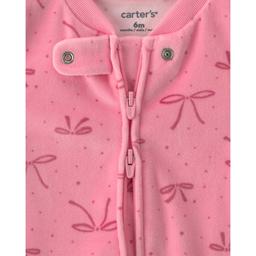 Baby Girl (NB-9M) Carter''s® Bow Fleece Zip Sleep & Play Pajamas