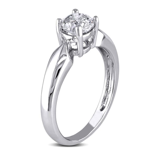 Diamond Classics&#8482; 14kt. White Gold Pinched Engagement Ring