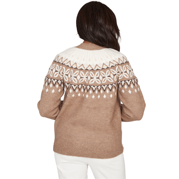 Petite Alfred Dunner Sunset Ridge Nordic Fair Isle Sweater