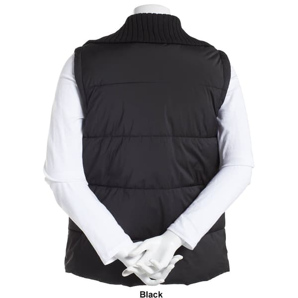 Womens Calvin Klein Wide Quilted Jacket with Ribbing