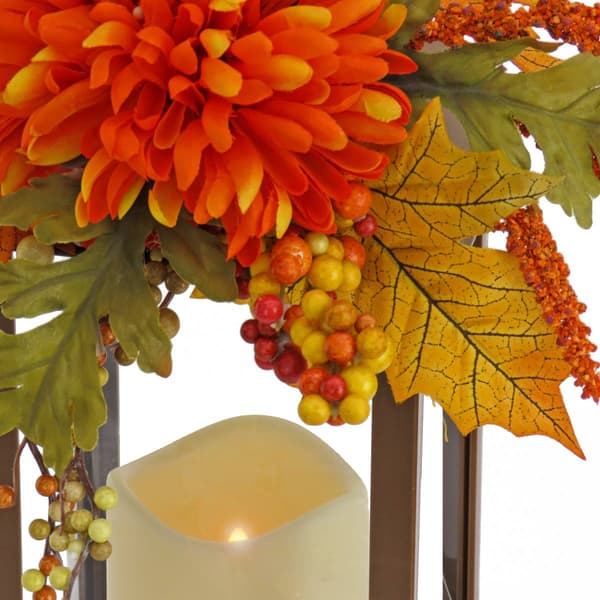 National Tree 14in. Mum Flower Harvest Lantern