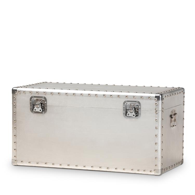 Baxton Studio Serge Metal Storage Trunk