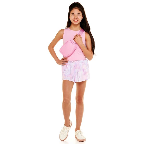 Girls (7-14) Yogalicious(R) Tank w/ Tie Dye Shorts Set - image 