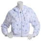 Juniors No Comment Bows and Bouquets Full Zip Cropped Hoodie - image 1