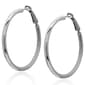 Gianni Argento 3x55mm Tubular Hoop Earrings - image 1