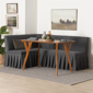 Baxton Studio Randolph 3pc. Fabric Upholstered Dining Nook Set - image 9