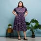 Plus Size 24/7 Comfort Apparel Purple Flare Midi Pocket Dress - image 5