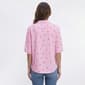Petite Emily Daniels Elbow Sleeve Cherries Stripe Blouse - image 2