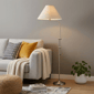 HomeRoots 68in. Adjustable Nickel Floor Lamp with Empire Shade - image 1