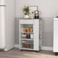 FM FURNITURE Shelton White Kitchen Cart - image 2