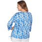 Plus Size Heart''s of Palm Embraceable Blue Brushstroke Blouse - image 2