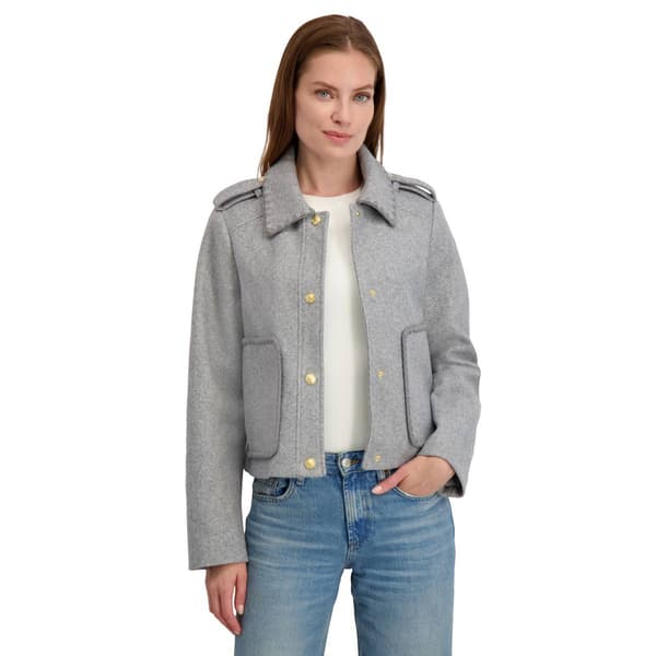 Womens Laundry By Shelli Segal Single Breasted Faux Wool Coat