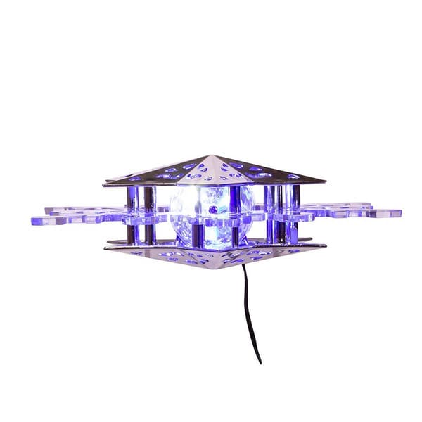 Kurt Adler Blue & White LED Rotating Snowflake Treetop