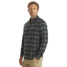 Mens LANDS’ END® Campside Flannel Shirt - Dark Forest